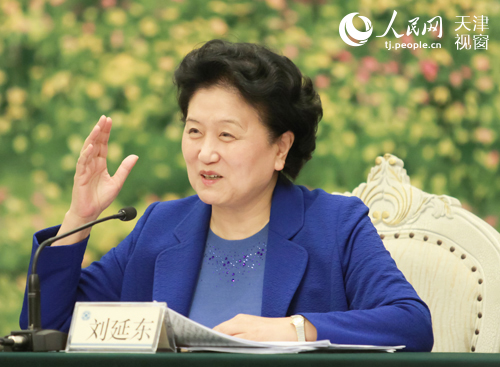 中共中央政治局委员、国务院副总理刘延东出席座谈会